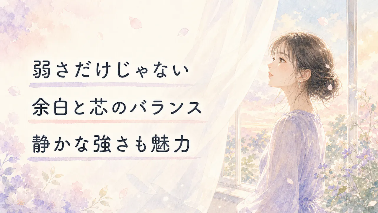 儚げな雰囲気は「弱さ」だけでは決まらない
