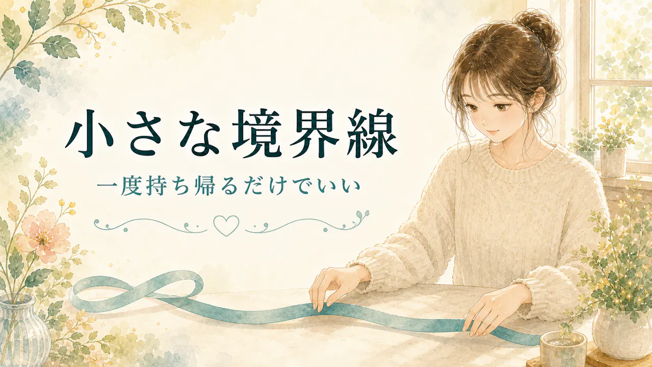 自分を大切にする小さな境界線