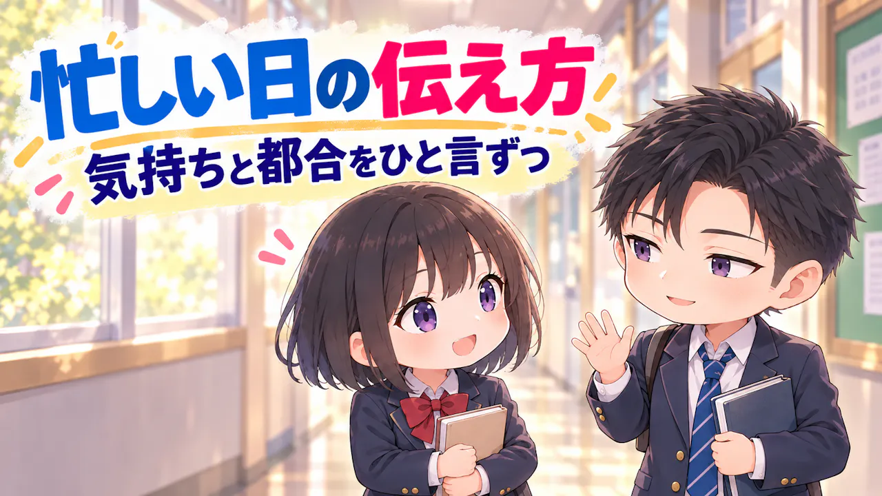 忙しい日のすれ違いを小さくするには？