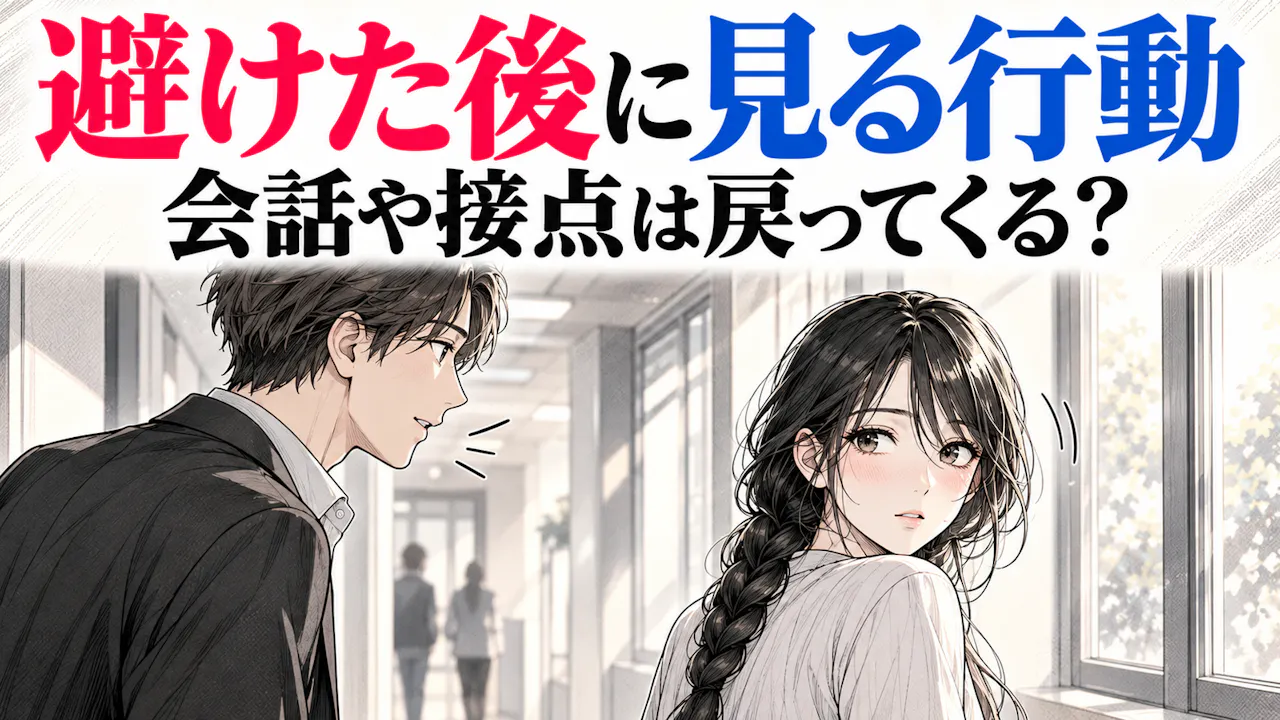 避けた後に見る行動