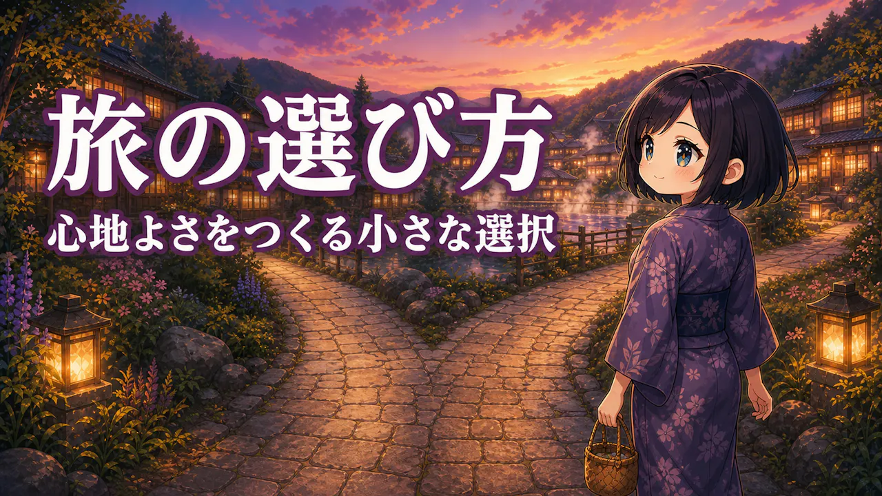 旅の選び方が違うと、心地よさも変わる