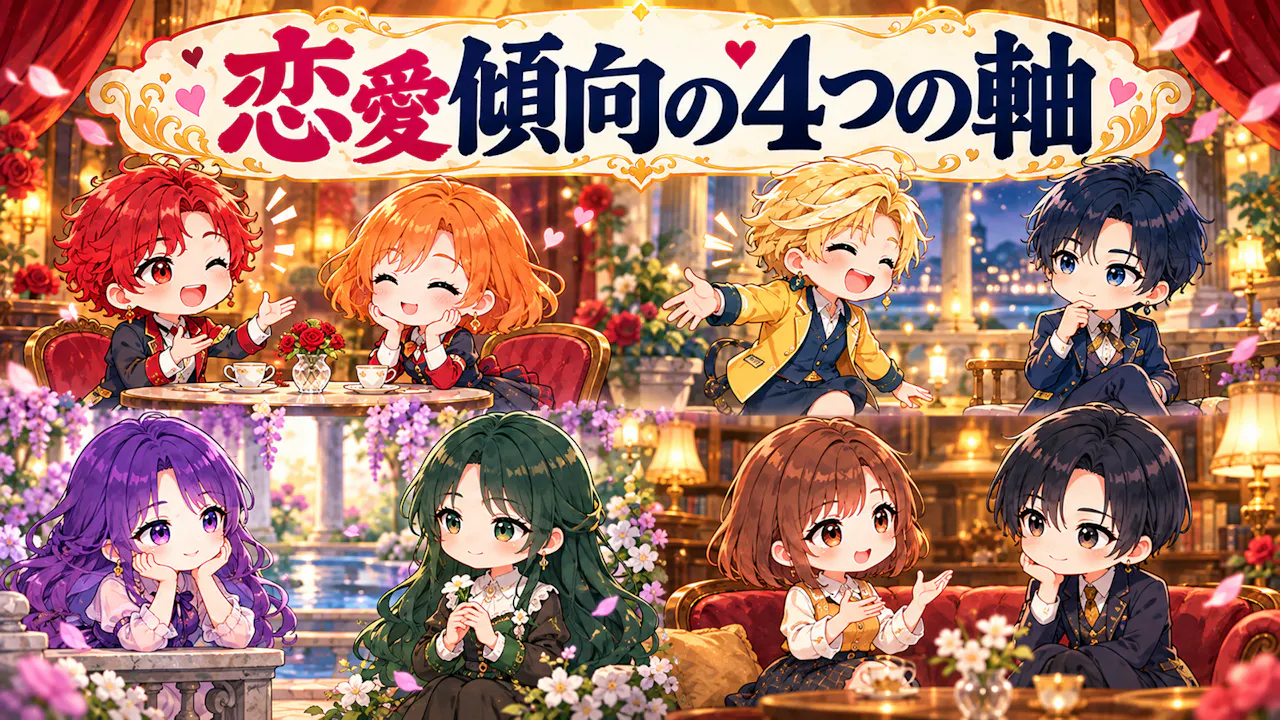 恋愛傾向を読み解く4つの軸