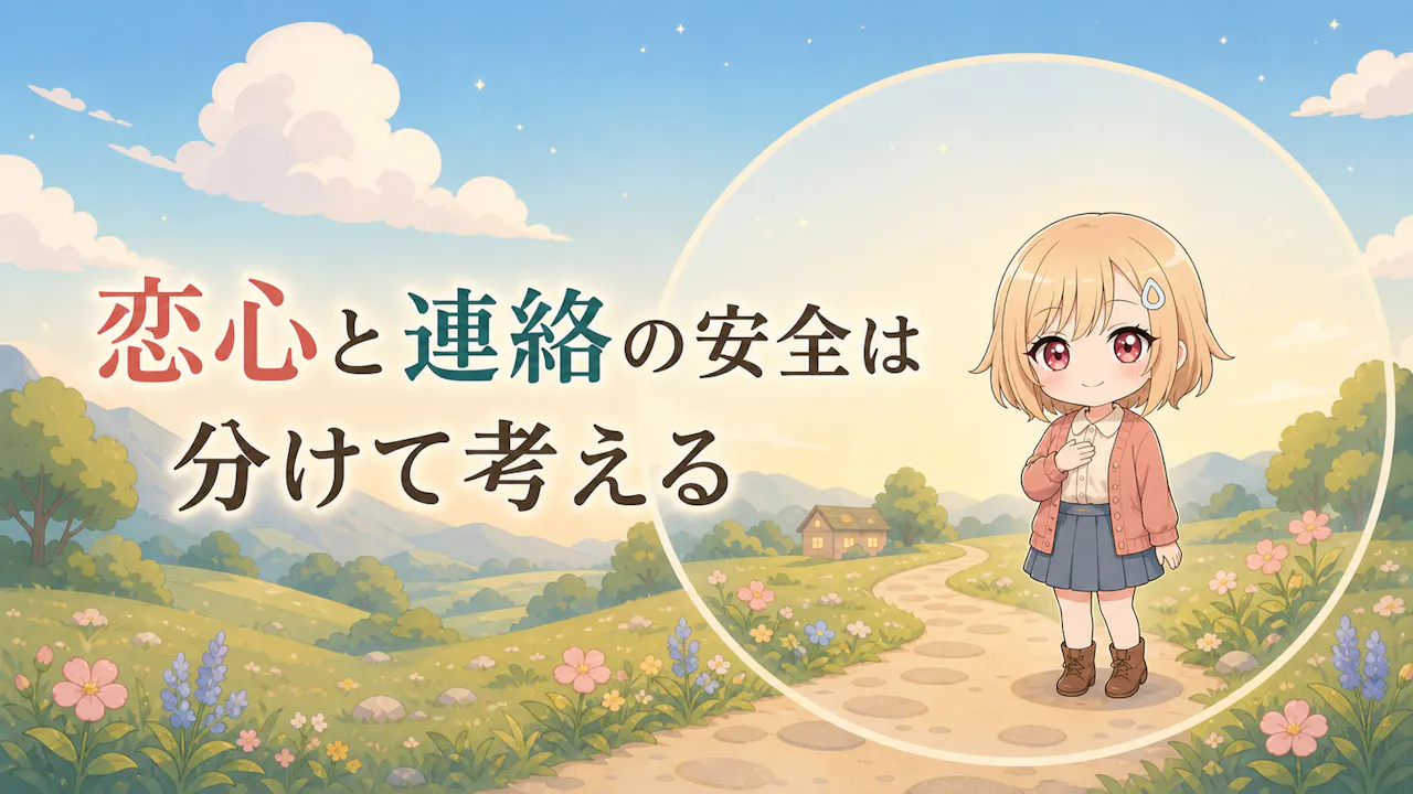 恋心と連絡の安全は分けて考える
