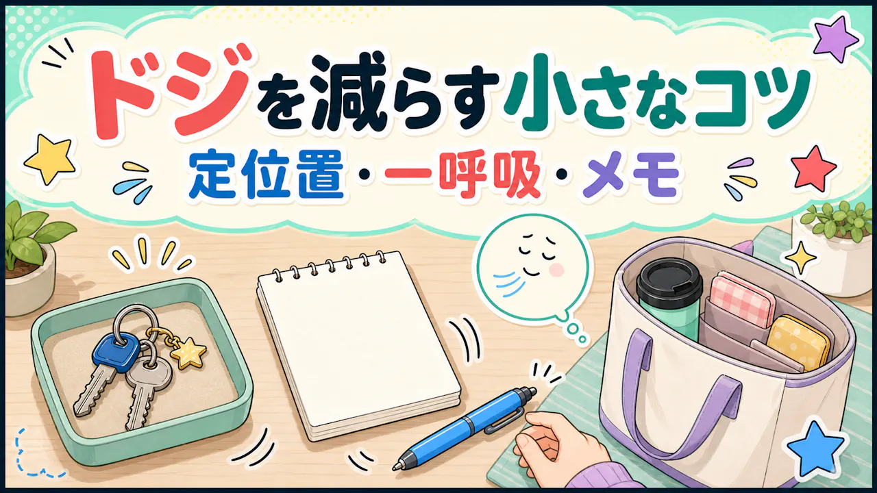 ドジを減らす小さなコツ