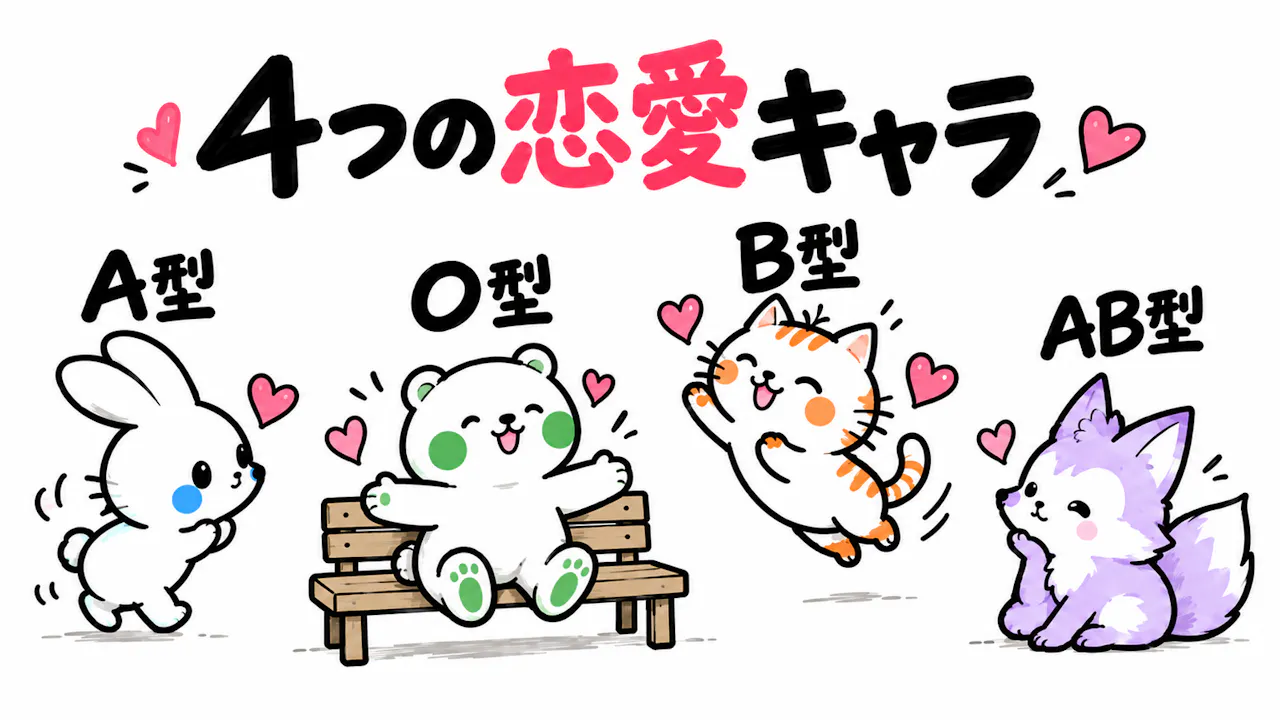 4つの恋愛キャラの見方