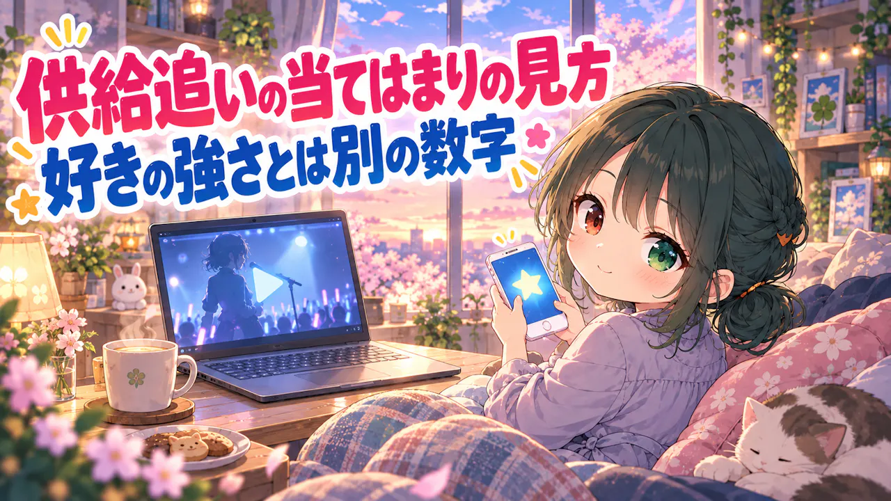 供給追いの当てはまりの見方