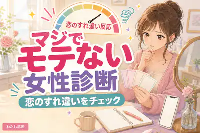 【マジでモテない女性か診断】恋のすれ違いを生む行動をチェック