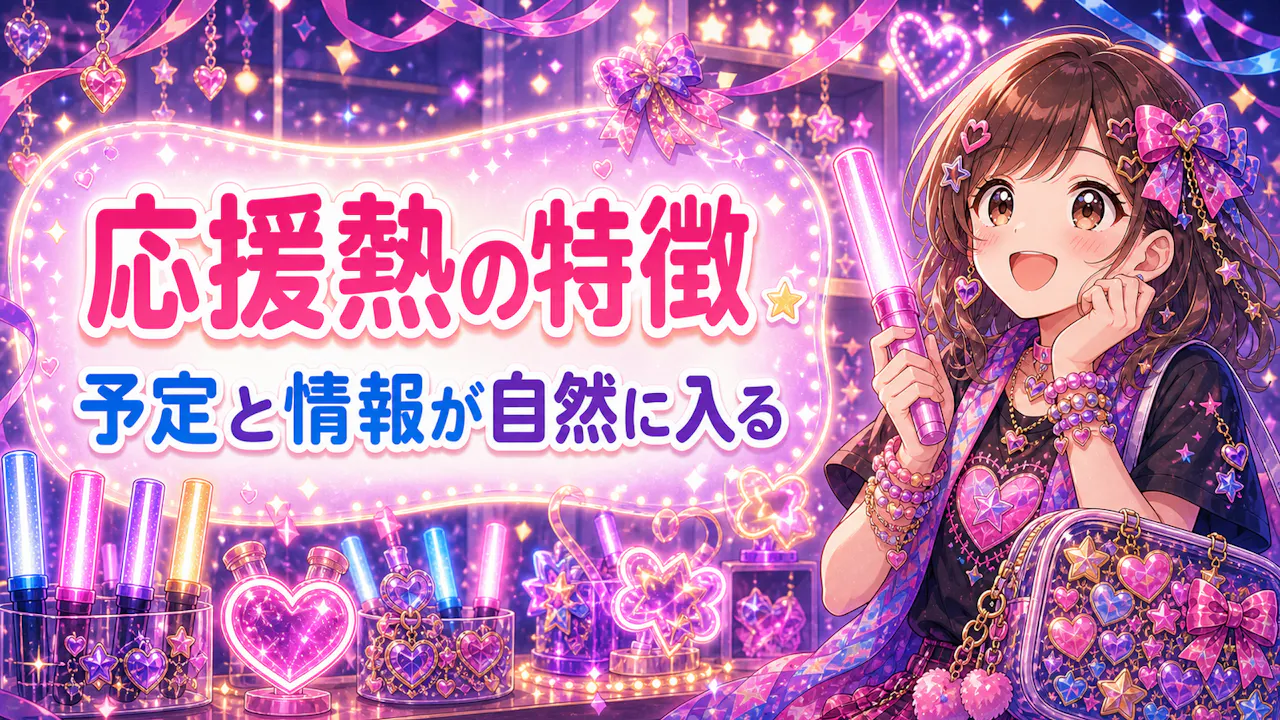 アイドルオタク度が高い人に見えやすい特徴