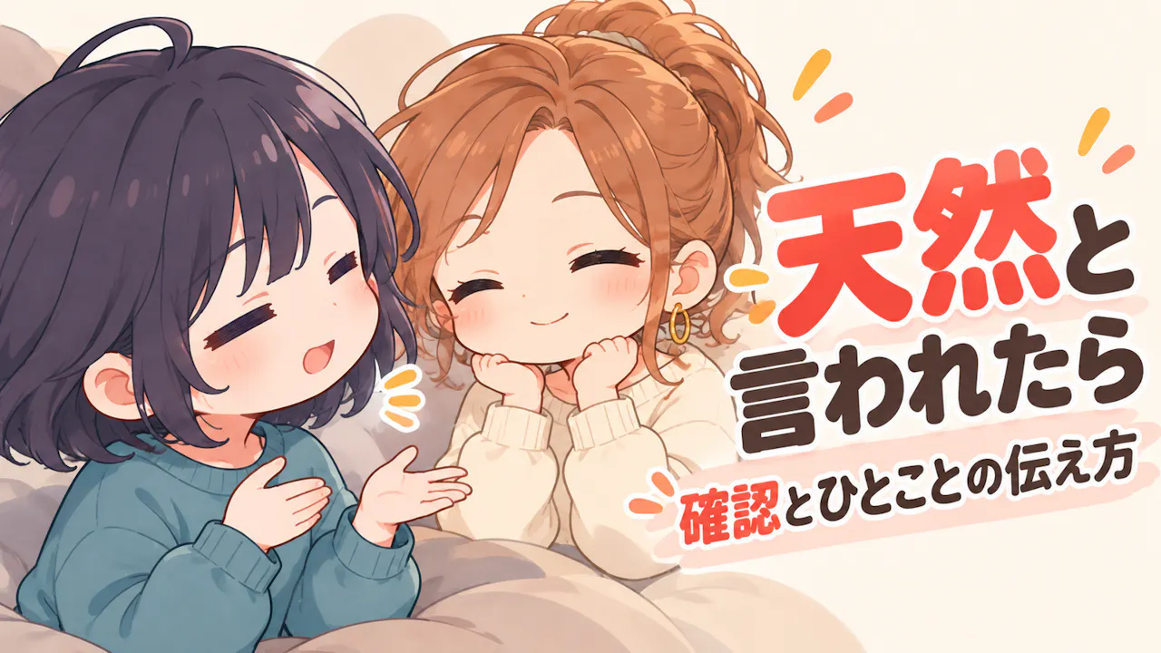天然と言われた時の付き合い方