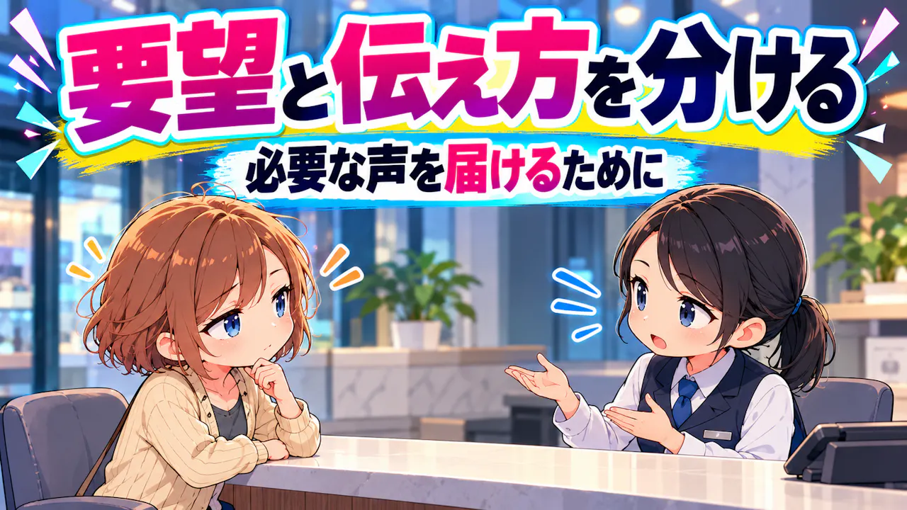 苦情を伝えることと、相手を追い詰めることの違い