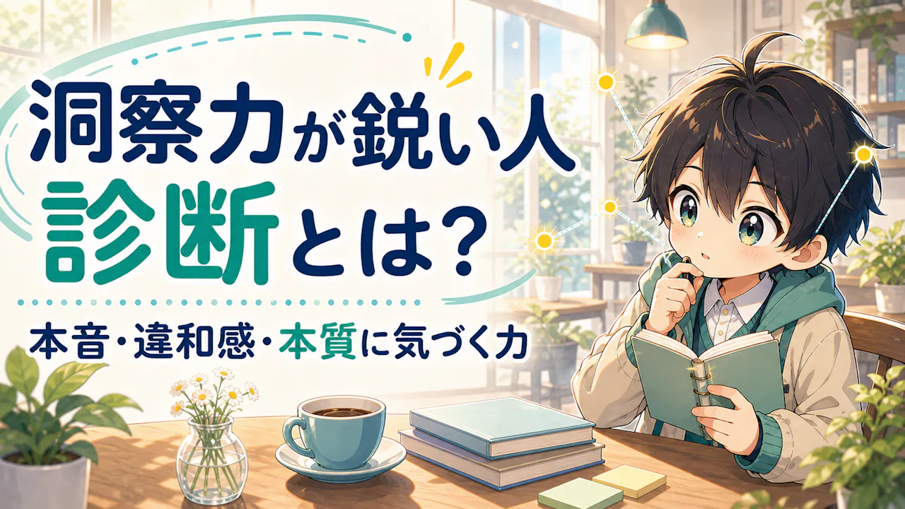洞察力が鋭い人 診断とは？