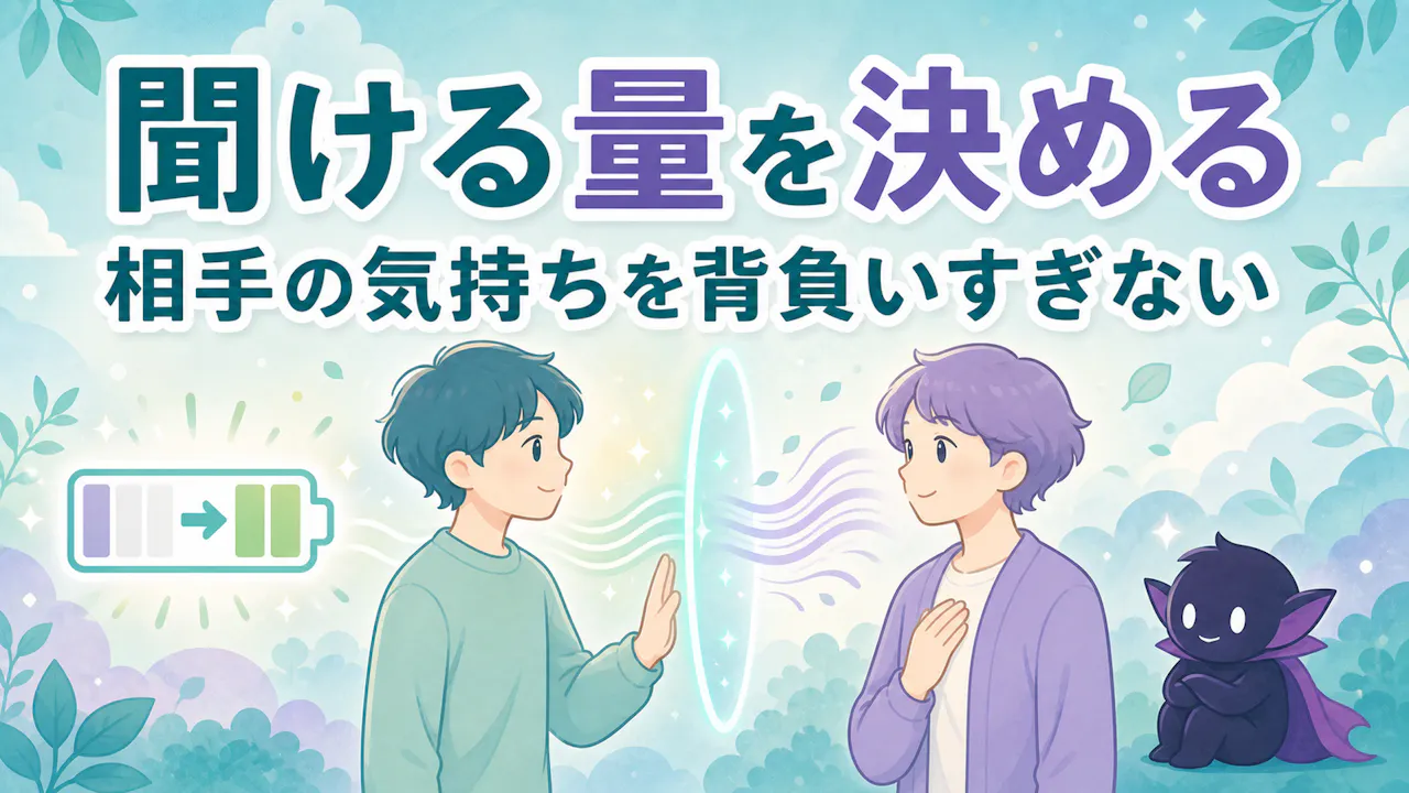 疲れる相手と付き合う時の境界線