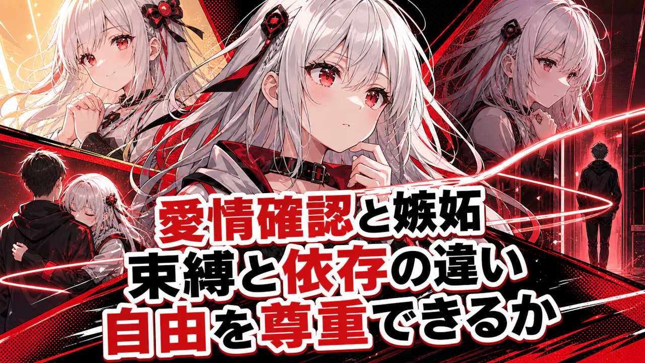 愛情確認・嫉妬・束縛・依存の違い