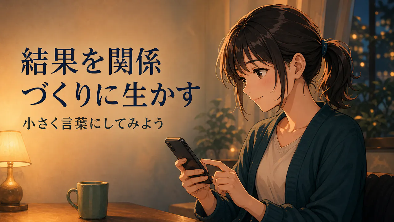 結果を毎日の関係づくりに生かすコツ