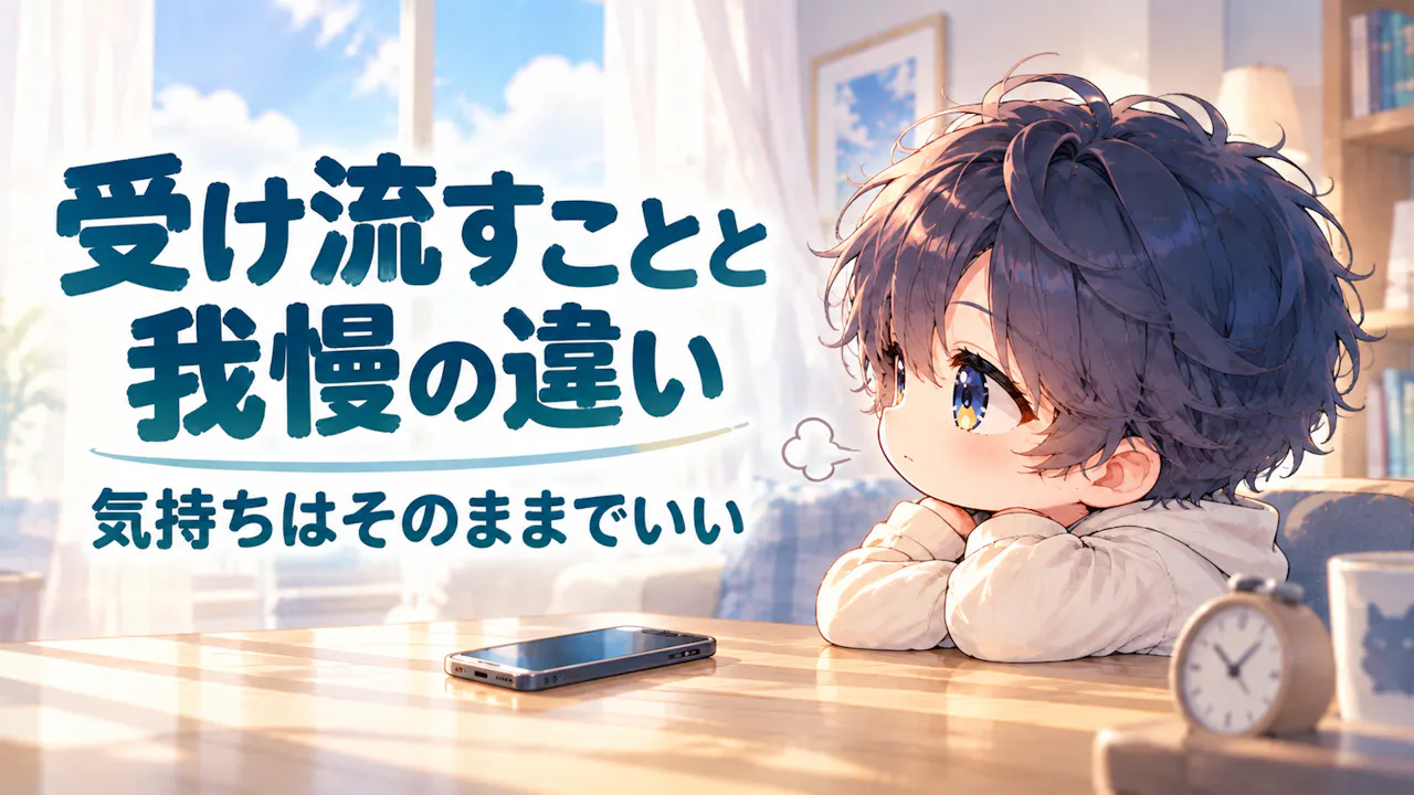 受け流すことと我慢することの違い