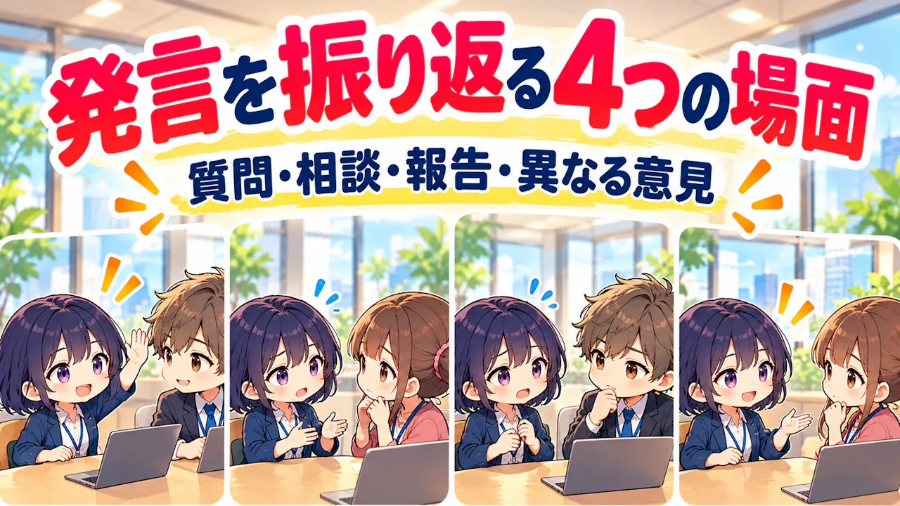 発言のしやすさを振り返る4つの場面