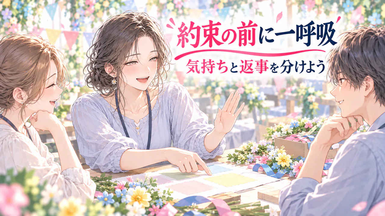 ノリの良さを無理のない約束につなげるには？