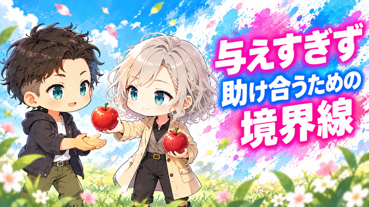 与えすぎず助け合うための境界線