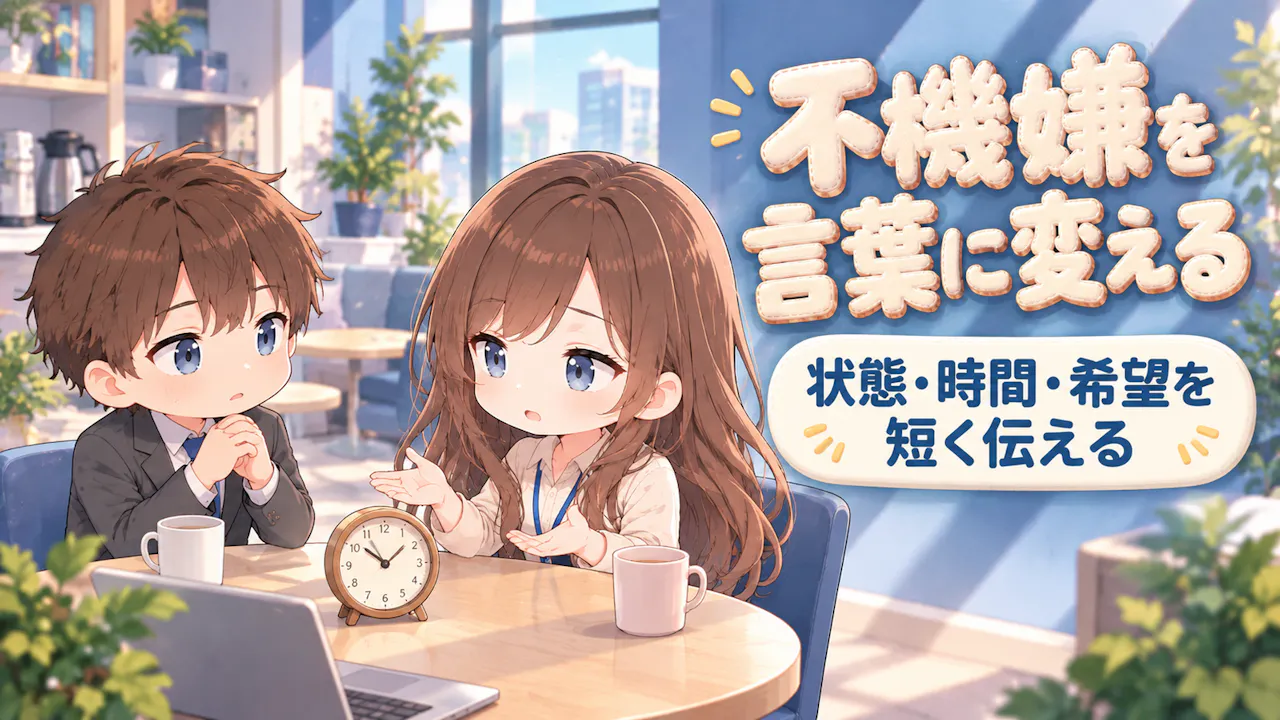 不機嫌を言葉に変え、後から修復する方法