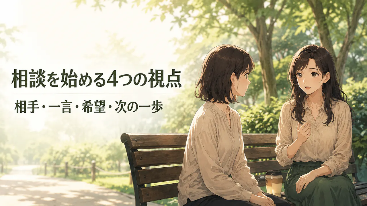 相談を始めやすくする4つの視点