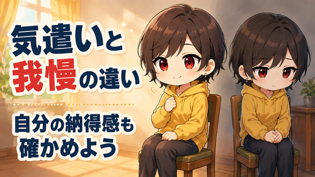 気遣いと本音を抑える我慢の違い