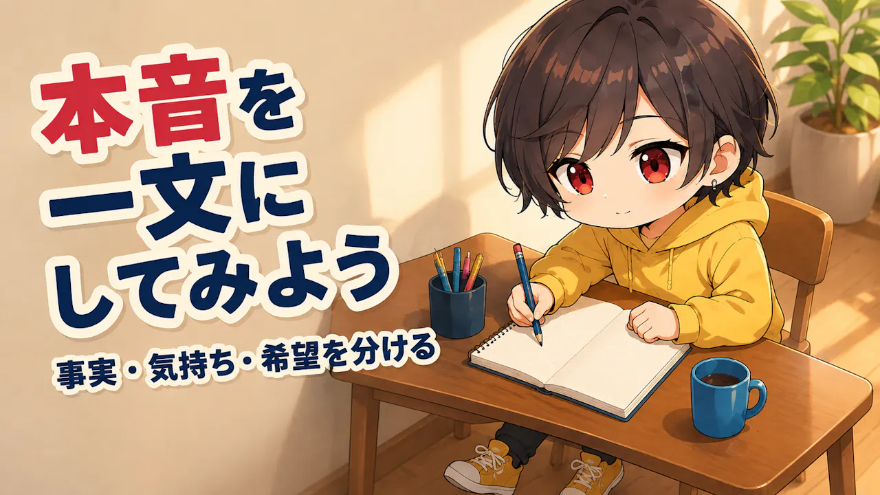 本音と希望を整理する小さな一歩