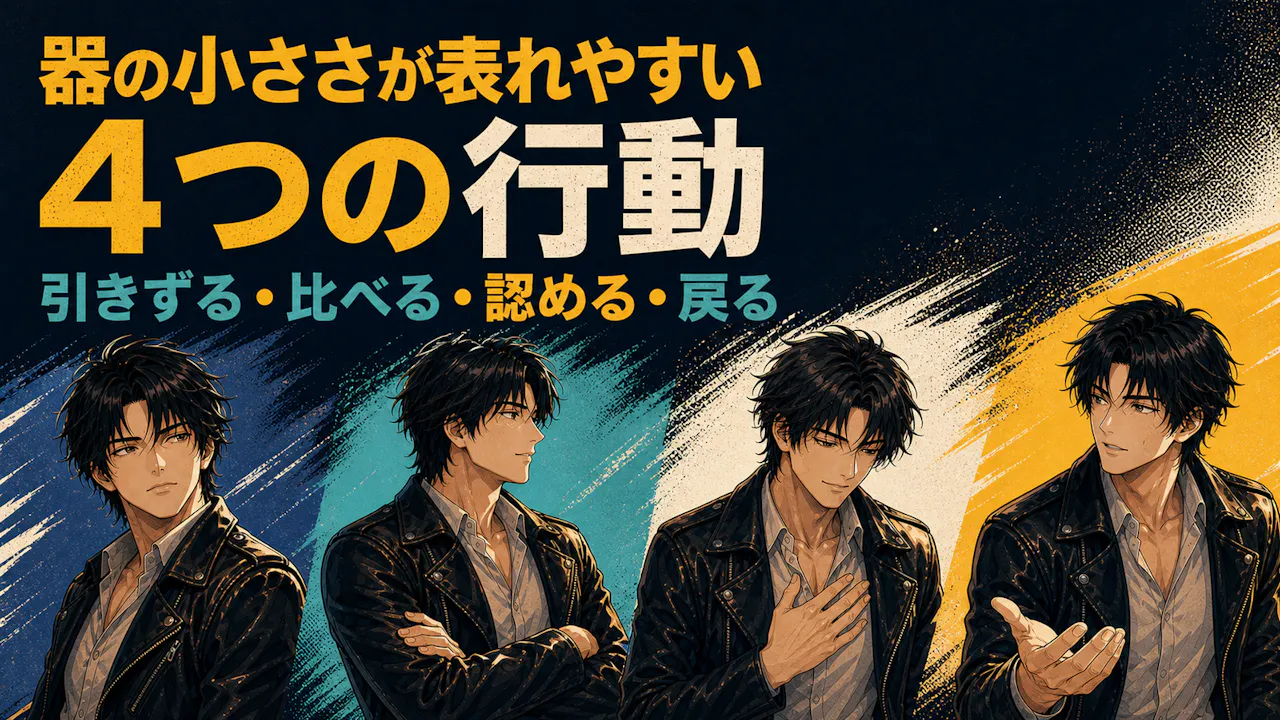 器の小ささが表れやすい4つの行動