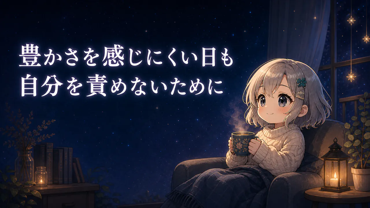 心が豊かでないと感じる日があっても