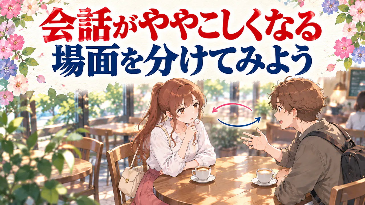 会話がややこしくなる場面を分けてみよう