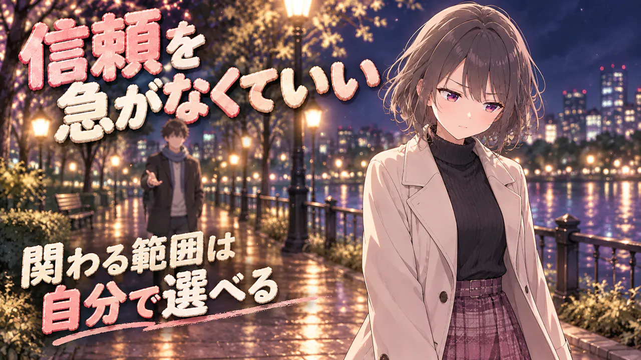 信頼を急がず、自分のペースを守るヒント