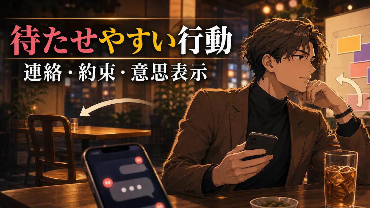 恋愛で相手を待たせやすい行動