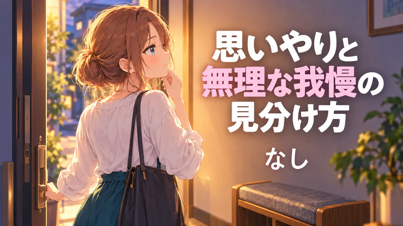 思いやりと無理な我慢の見分け方