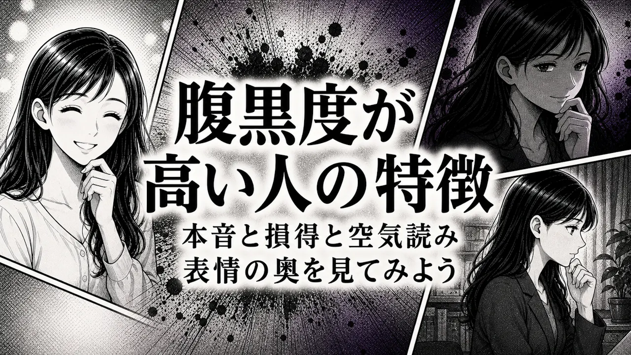腹黒度が高い人に出やすい特徴