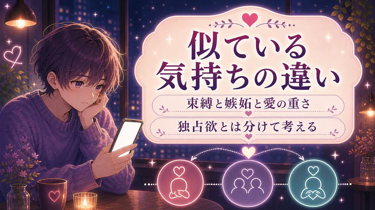 独占欲と束縛・嫉妬・愛の重さの違い