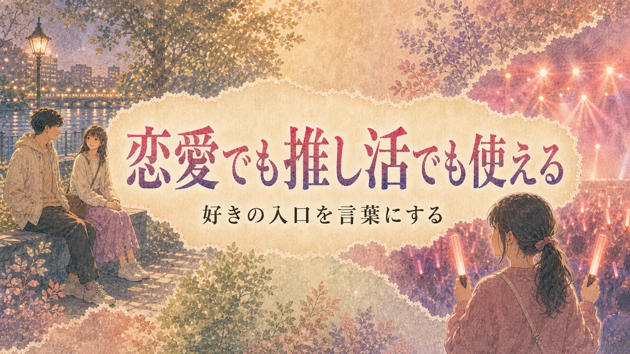恋愛でも推し活でも使える