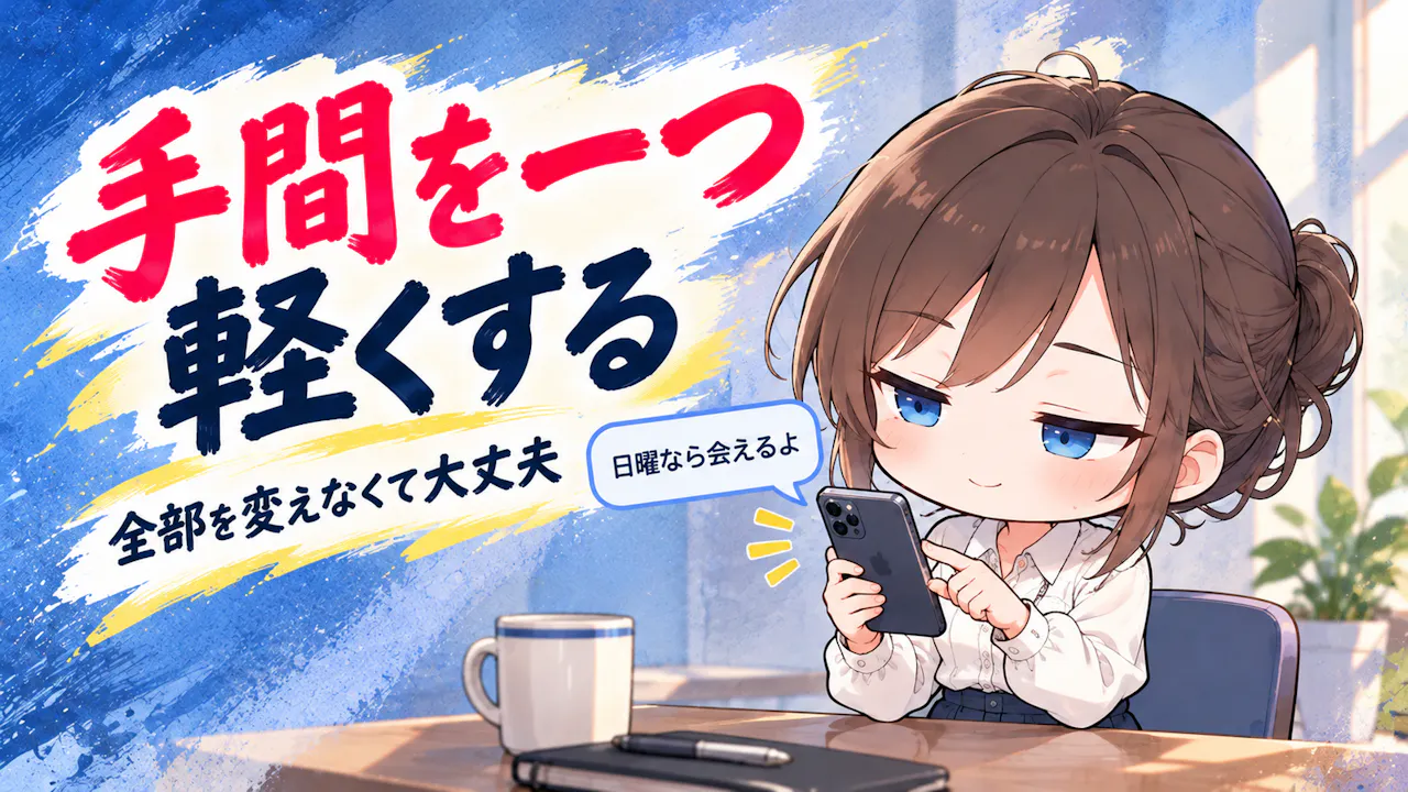 面倒さを減らす小さな工夫
