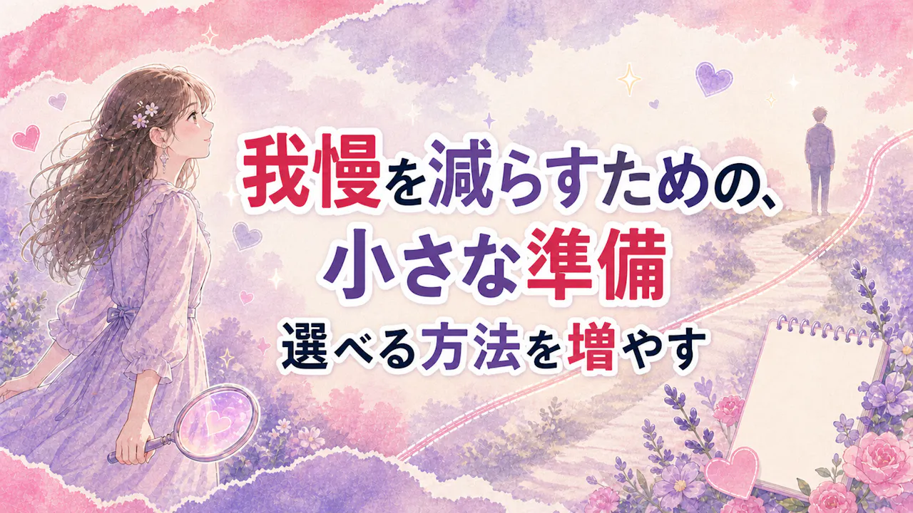 我慢を減らすための、小さな準備