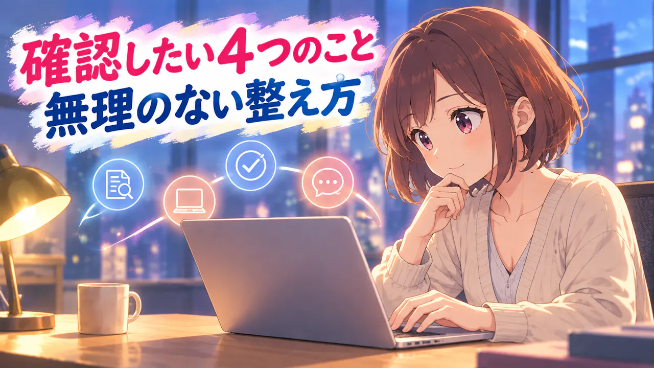 変化に合わせる前に、確認したい4つのこと