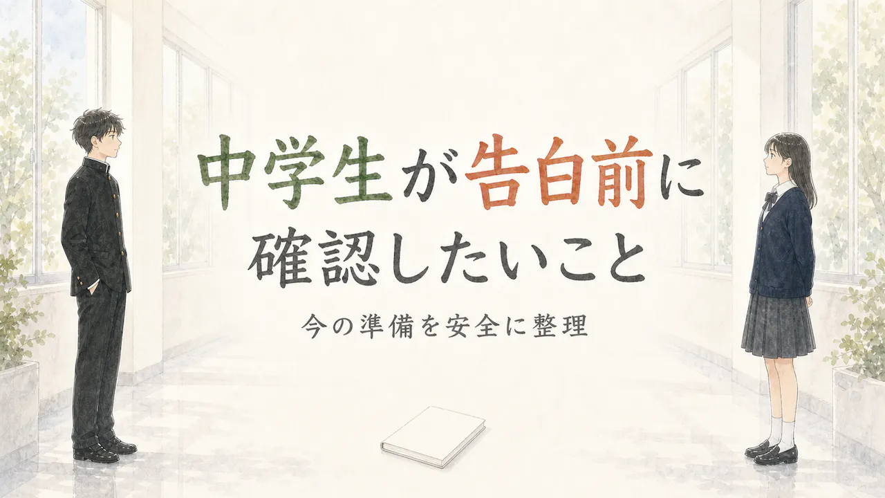 中学生が告白前に確認したいこと