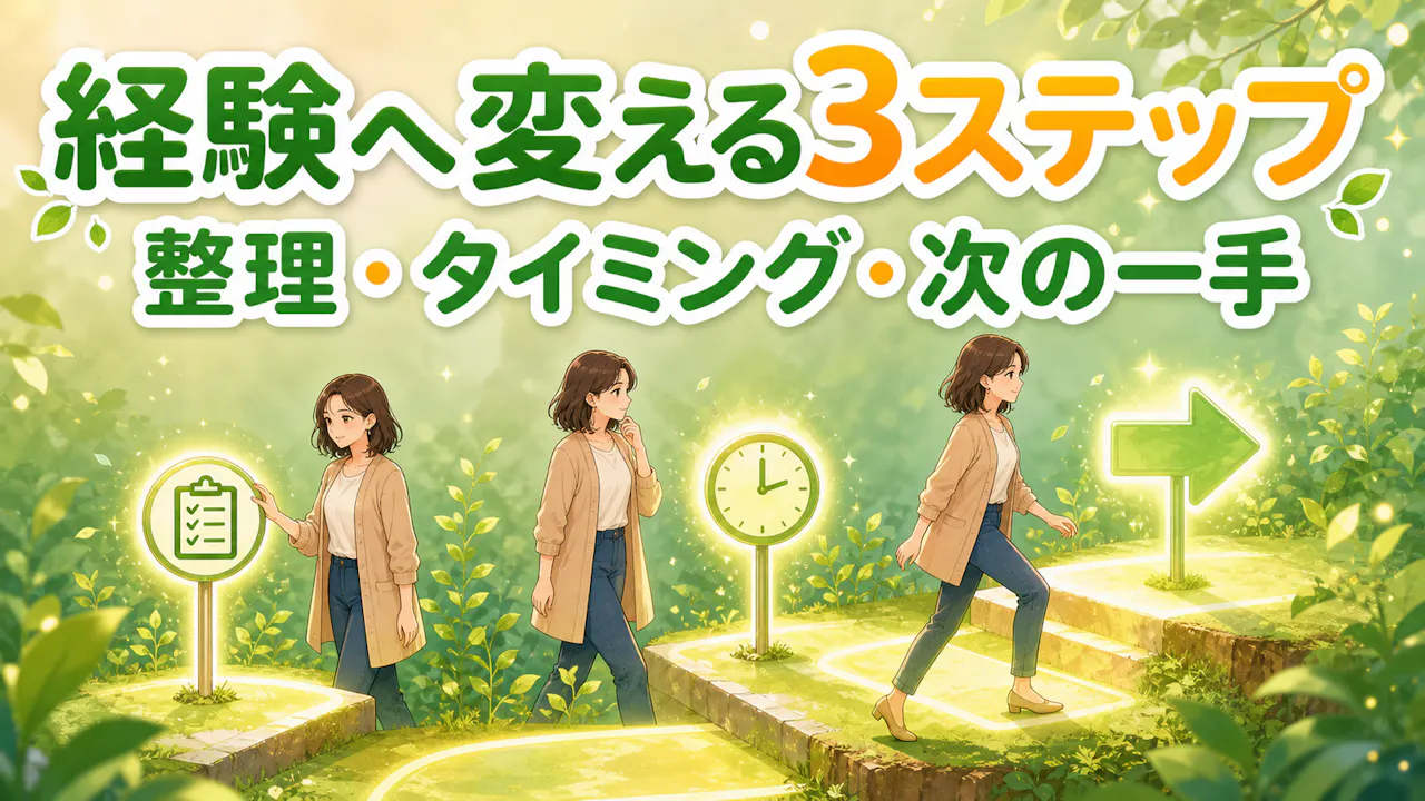失敗を経験へ変える3つのステップ