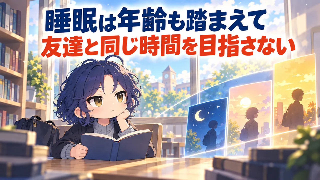 学生の睡眠時間は年齢も踏まえて考えよう