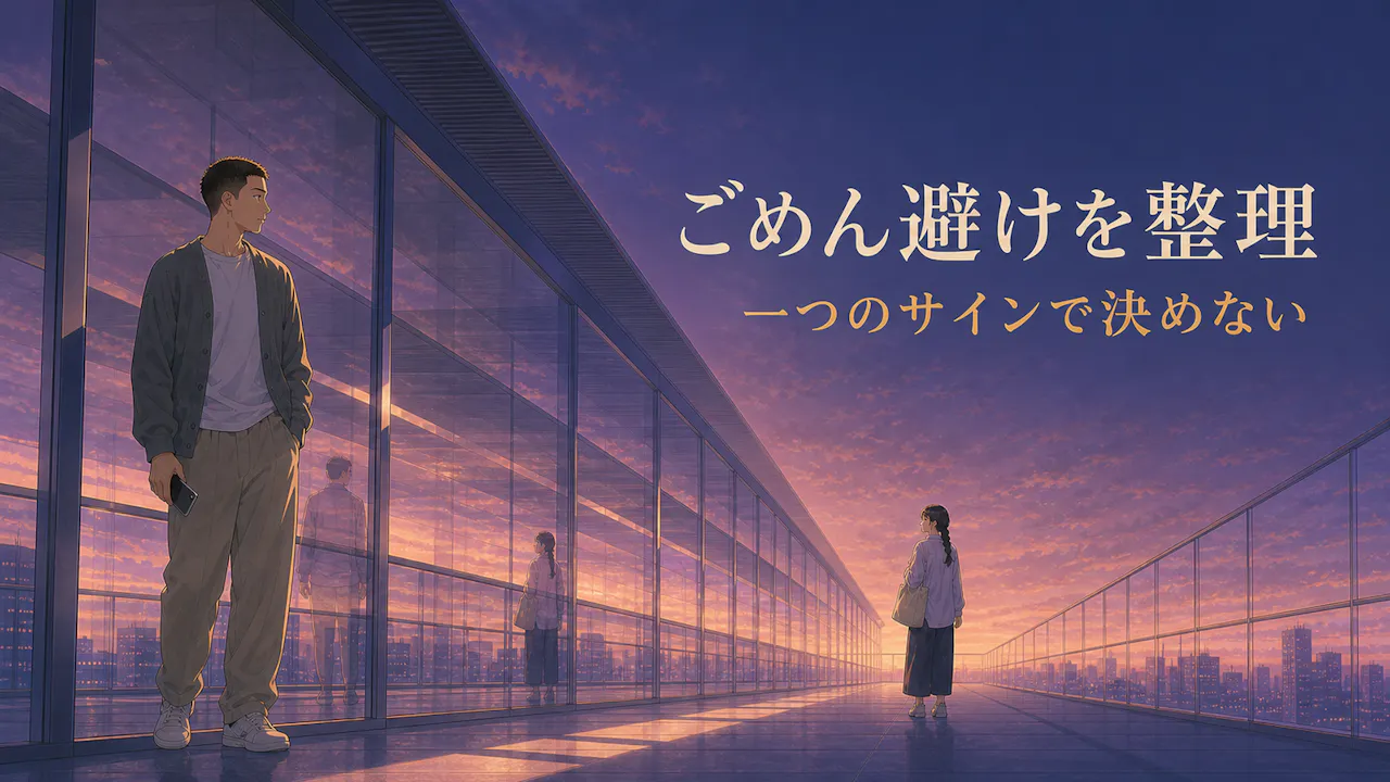 ごめん避けを整理するポイント