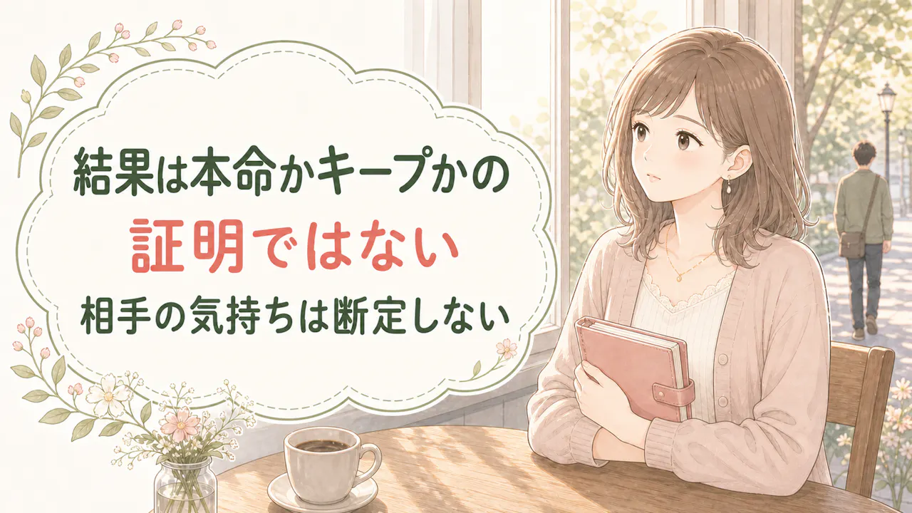 結果は本命かキープかの証明ではない