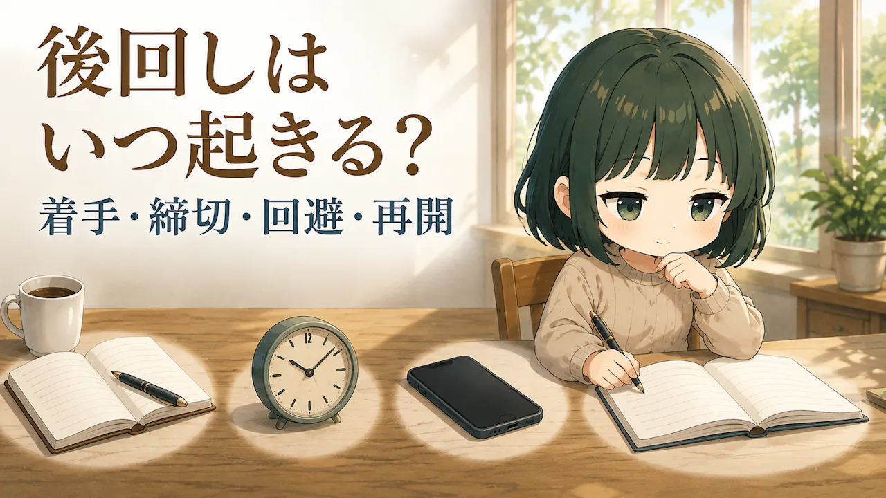 後回しが起きる4つの場面