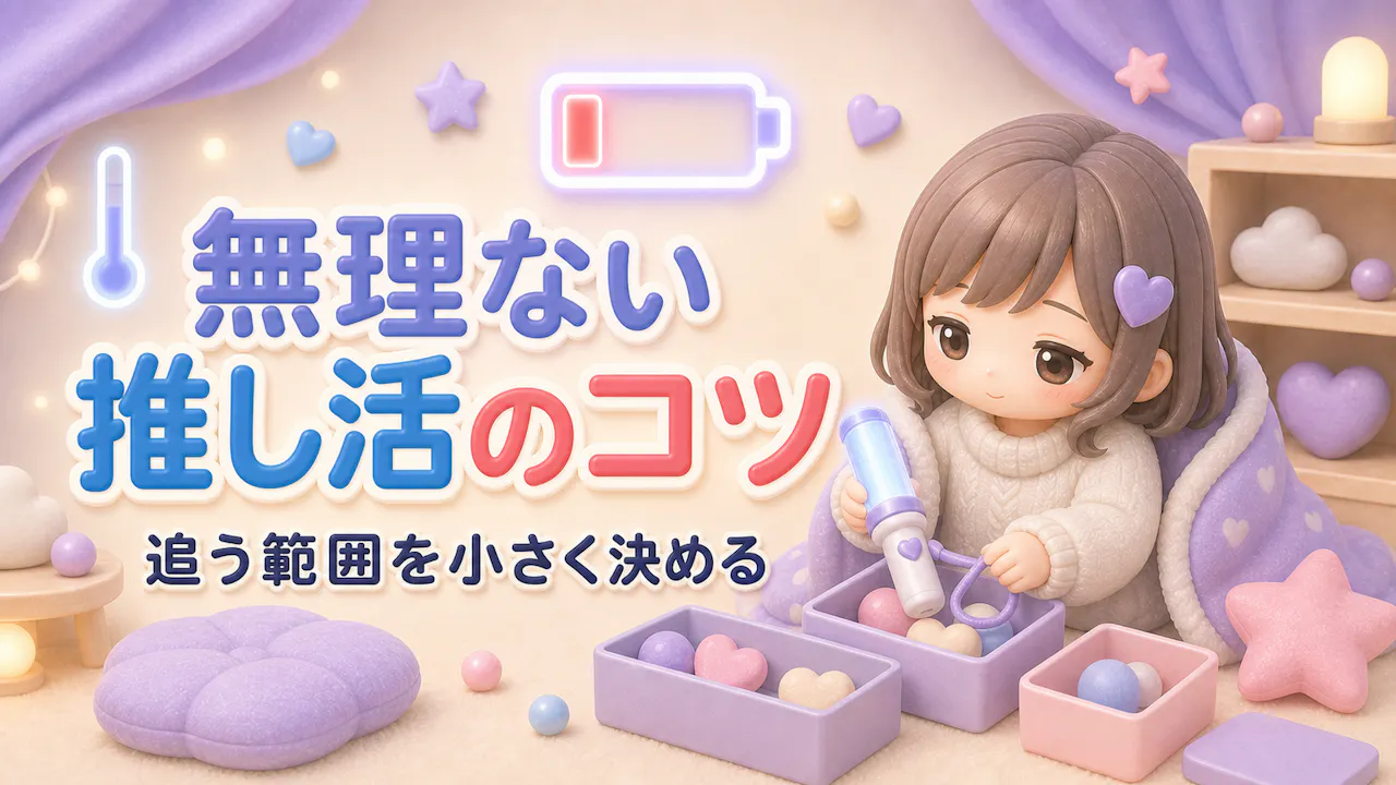 推し活を無理なく続けるコツ