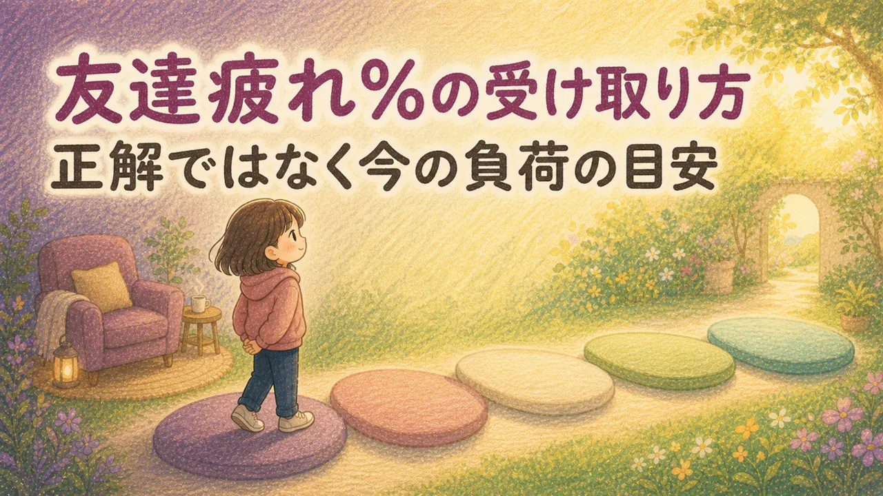 友達疲れ%の受け取り方
