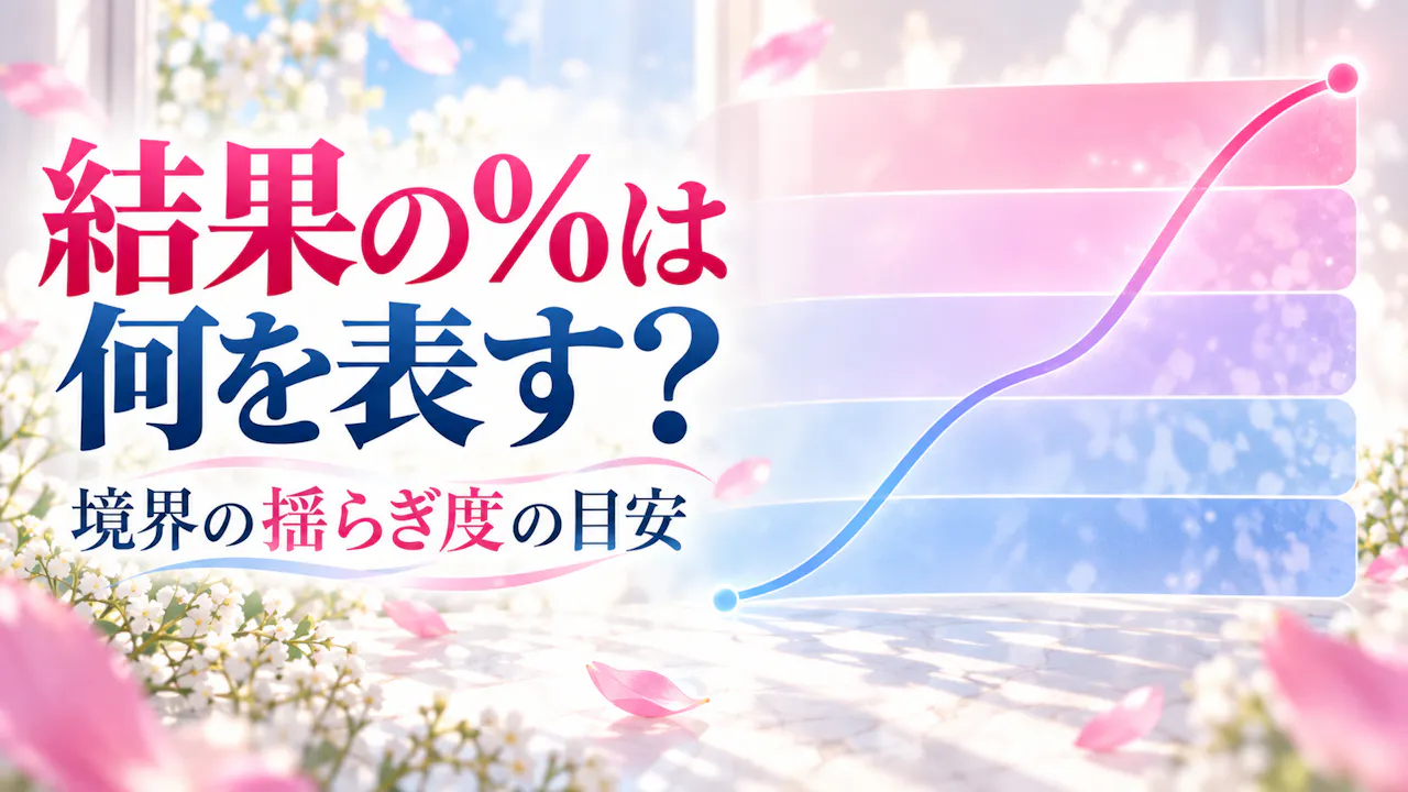 結果の％は何を表す？