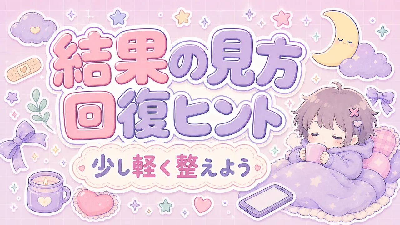 結果の見方と回復ヒント