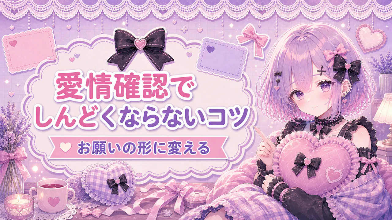 愛情確認でしんどくならないコツ