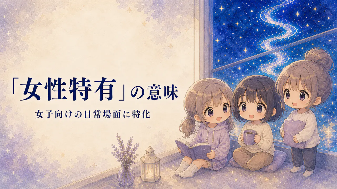 タイトルの「女性特有」はどういう意味？